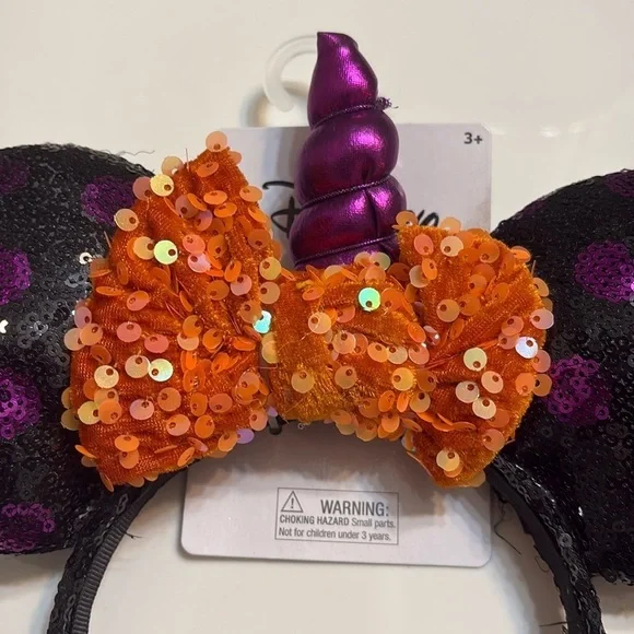 Disney Collection Girls Halloween Unicorn Minnie Mouse Ears Headband NEW - Picture 2 of 4